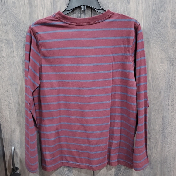 There Abouts Boys Graphic Long Sleeve T-SHIRT Size L 14/16 Husky Tee Burgundy - Picture 2 of 6